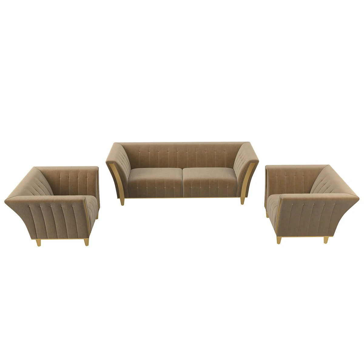 Adora diamante sofa and Chair Set 3D Model .c4d .max .obj .3ds .fbx .stl .blend 
