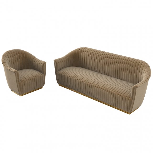 Koket Mia Sofa and Chair Set 3D Model .c4d .max .obj .3ds .fbx .stl .blend 