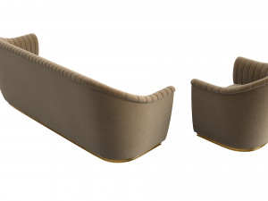 Koket Mia Sofa and Chair Set 3D Model