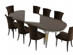 Longhi Layton Marioni Table and Chair Model 3D