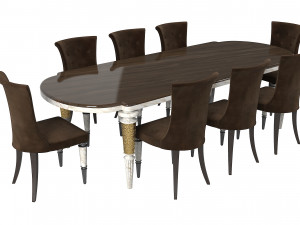 Longhi Layton Marioni Table and Chair Model 3D