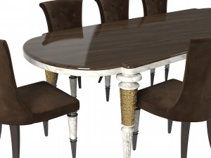 Longhi Layton Marioni Table and Chair Model 3D