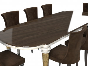 Longhi Layton Marioni Table and Chair Model 3D