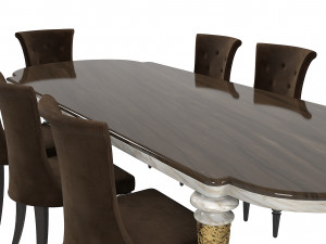 Longhi Layton Marioni Table and Chair Model 3D