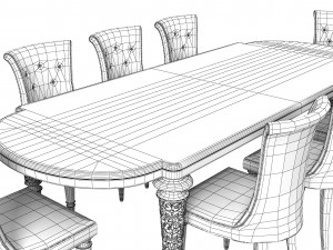 Longhi Layton Marioni Table and Chair Model 3D