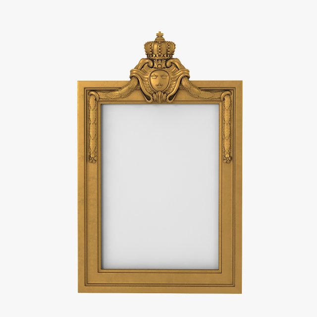 Baroque Picture Frame 24 3D Модель .c4d .max .obj .3ds .fbx .stl .blend 