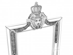 Baroque Picture Frame 24 3D Модель