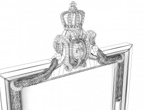 Baroque Picture Frame 23 3D Model