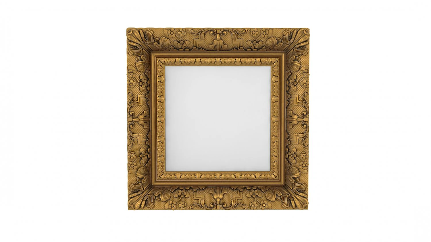 Baroque Picture Frame 20 3D Model .c4d .max .obj .3ds .fbx .stl .blend 