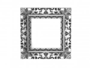 Baroque Picture Frame 20 3D Model