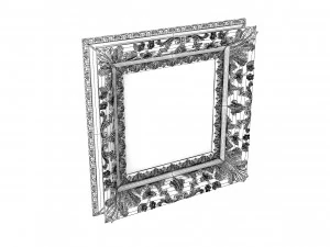 Baroque Picture Frame 20 3D Model