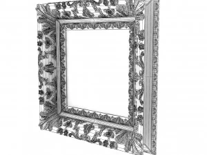 Baroque Picture Frame 20 3D Model