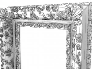 Baroque Picture Frame 20 3D Model
