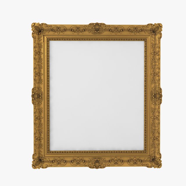 Baroque Picture Frame 19 Modello 3D .c4d .max .obj .3ds .fbx .stl .blend 