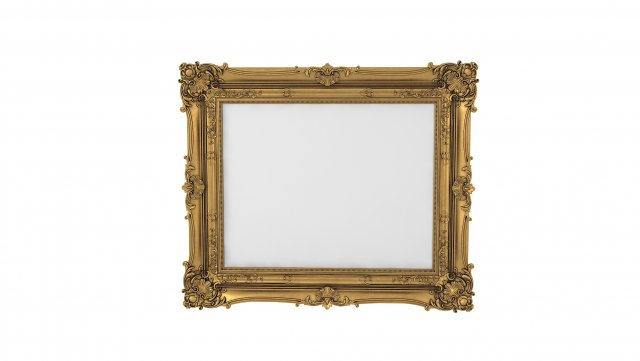 Baroque Picture Frame 17 3D Model .c4d .max .obj .3ds .fbx .stl .blend 