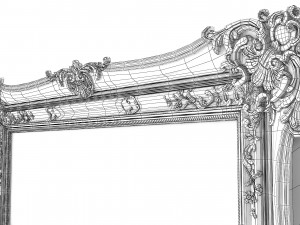 Baroque Picture Frame 17 3D Model