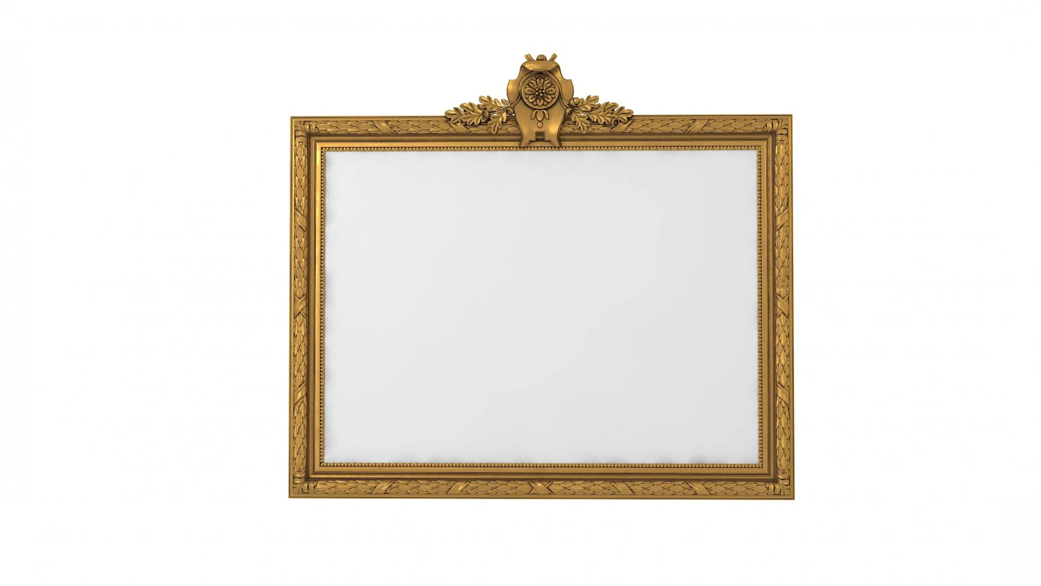 Baroque Picture Frame 16 3D Model .c4d .max .obj .3ds .fbx .stl .blend