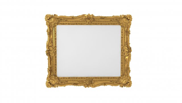 Baroque Picture Frame 15 Modèle 3D .c4d .max .obj .3ds .fbx .stl .blend 