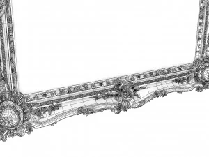 Baroque Picture Frame 15 3D Model