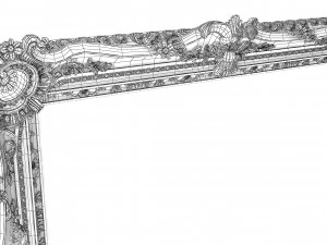 Baroque Picture Frame 15 3D Model