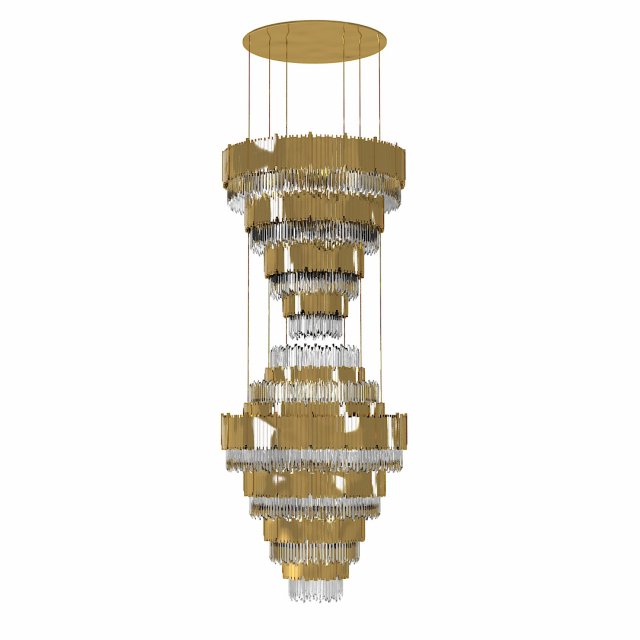 Luxxu Collection Empire Xl Theatre foyer chandelier 3D Модель .c4d .max .obj .3ds .fbx .stl .blend 
