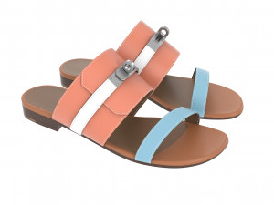 Hermes Women Bag Sandal Set 3Dモデル