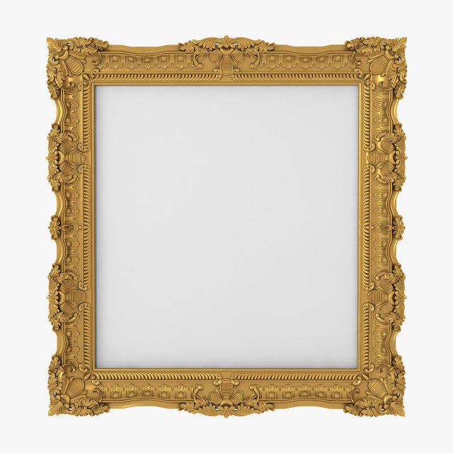 Baroque Picture Frame 13 Modello 3D .c4d .max .obj .3ds .fbx .stl .blend 