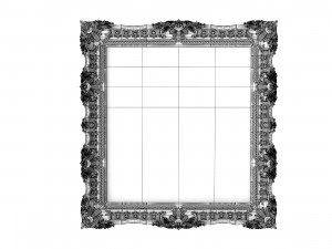 Baroque Picture Frame 13 Modello 3D