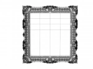 Baroque Picture Frame 13 3D Model