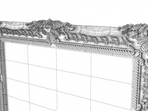 Baroque Picture Frame 13 3D Model
