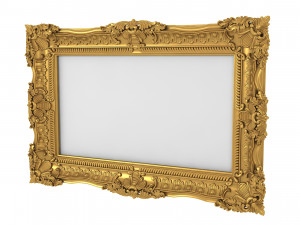 Baroque Picture Frame 12 3D Модель