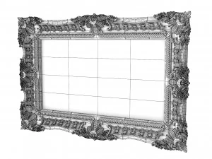Baroque Picture Frame 12 3D Model