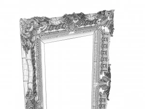 E Baroque Mirror Picture Frame 12 3D Model