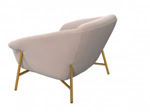 Ulivi Salotti Dora luxury Armchair v2 3D Model