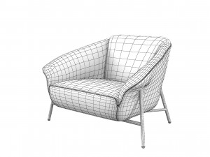 Ulivi Salotti Dora luxury Armchair v2 3D 모델