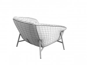 Ulivi Salotti Dora luxury Armchair v2 3D Model
