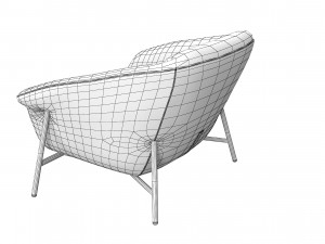 Ulivi Salotti Dora luxury Armchair v2 3D 모델