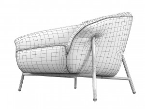 Ulivi Salotti Dora luxury Armchair v2 3D 모델