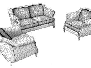 Wilson Sofa amp Chair Set 3D Model
