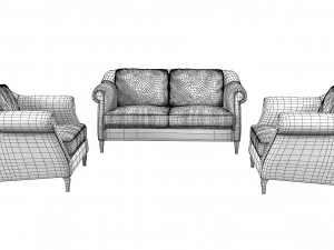 Wilson Sofa amp Chair Set 3D Model