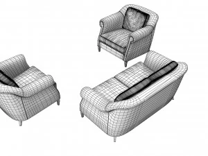 Wilson Sofa amp Chair Set 3D Model