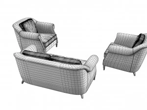 Wilson Sofa amp Chair Set 3D Model