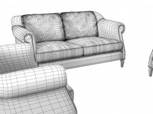 Wilson Sofa amp Chair Set 3D Model