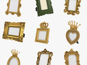 Best Baroque Photo Frame Collection 3D 模型