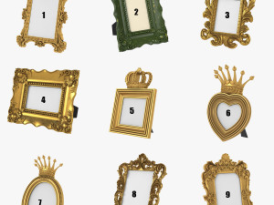 Best Baroque Photo Frame Collection 3D 모델