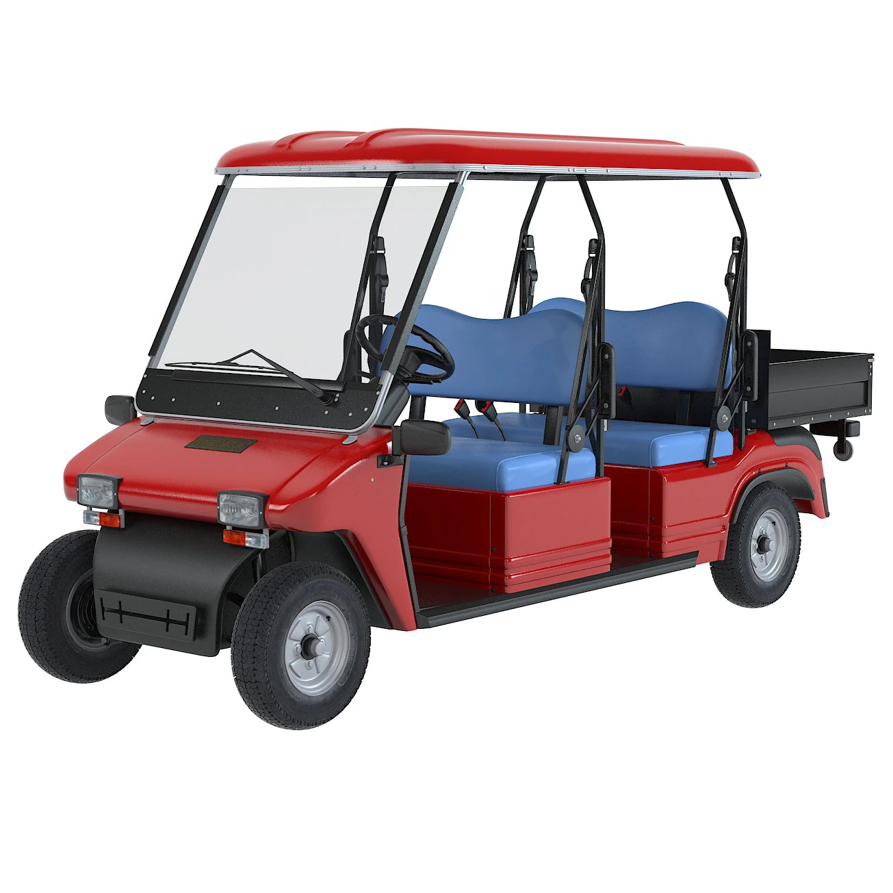 Melex Electric Vehicle 3D Model .c4d .max .obj .3ds .fbx .stl .blend 