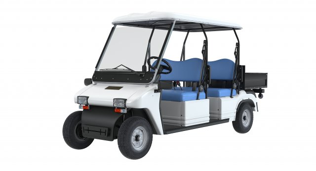 Melex Passenger Electirc Vehicle Modello 3D .c4d .max .obj .3ds .fbx .stl .blend