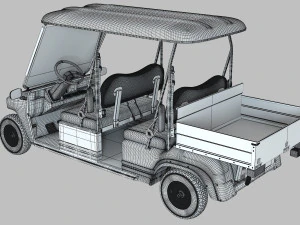 Melex Passenger Electirc Vehicle 3D Model