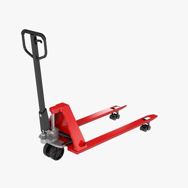 Hydraulic Hand Pallet Truck 3D Modell .c4d .max .obj .3ds .fbx .stl .blend 