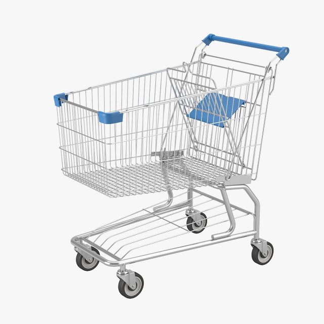 Shopping Cart 3D Модель .c4d .max .obj .3ds .fbx .stl .blend 